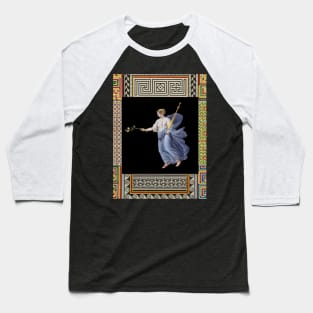 DANCING MAENAD HOLDING LIME BRANCH ,ANTIQUE ROMAN PAINTING WITH POMPEII MOSAICS PATCHWORK Baseball T-Shirt